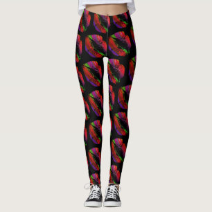 Leggings Lèvres colorées Noir moderne #3