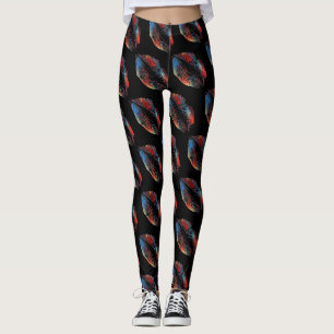 Leggings Lèvres colorées Noir moderne #7