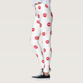 Leggings Lèvres de baiser rouges (Gauche)