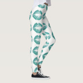 Leggings Lèvres de Parties scintillant turquoise #2 (Droite)