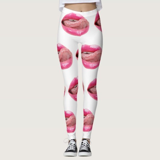 Leggings Lèvres femelles (Devant)