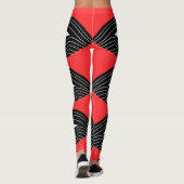 Leggings Lèvres noires sur les guêtres rouges (Dos)