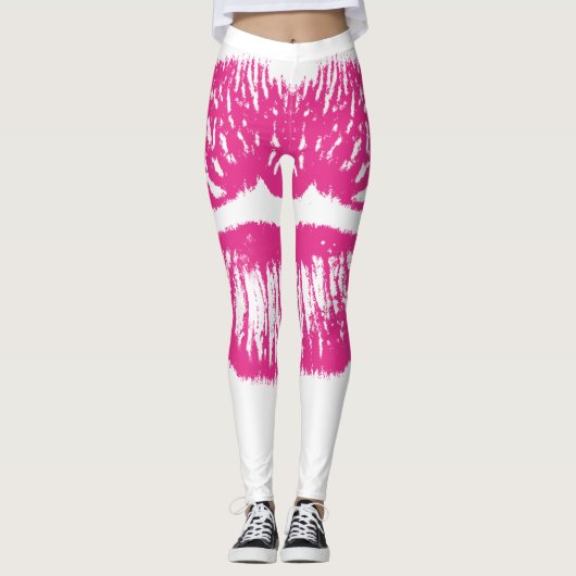 Leggings Lèvres roses (Devant)