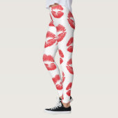 Leggings Lèvres Rouges, Motif De Lèvres, Rouge Lèvres, Bais (Gauche)