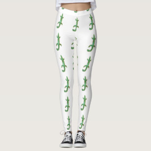 Leggings lézards verts blancs