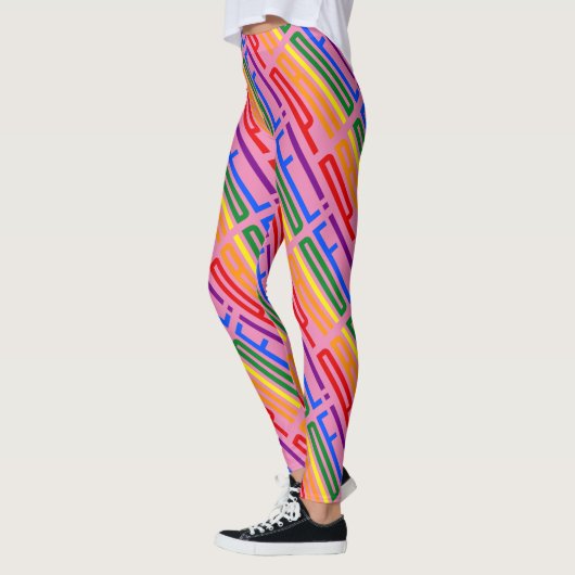 Leggings LGBT Pride Love is Love Equality Rainbow Flag Legg (Gauche)