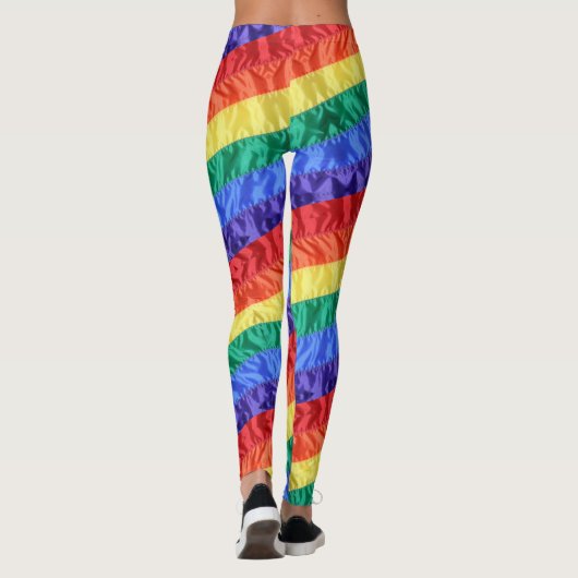 Leggings LGBT Rainbow flag arc-en-ciel strié fierté moderne (Dos)