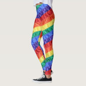 Leggings LGBT Rainbow flag arc-en-ciel strié fierté moderne (Gauche)