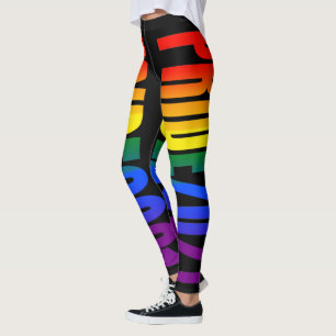 Leggings LGBT Rainbow Flag Gay pride de texte 2021 LGBTQ