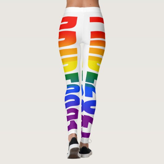 Leggings LGBT Rainbow Flag Gay pride de texte 2021 LGBTQ (Dos)