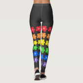 Leggings LGBT Rainbow Flowers Gay pride Liberté et égalité (Dos)