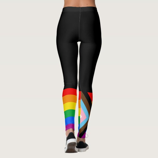 Leggings LGBTQ+ Indicateur de fierté de progrès (Dos)