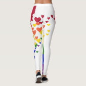 Leggings - LGBTQI Drapeau Coeurs volants (Dos)