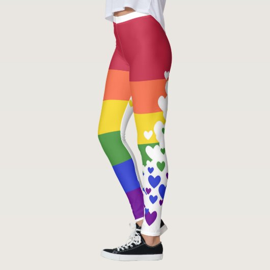 Leggings - LGBTQI Drapeau Coeurs volants (Gauche)