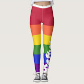 Leggings - LGBTQI Vlaggenvliegende harten (Voorkant)