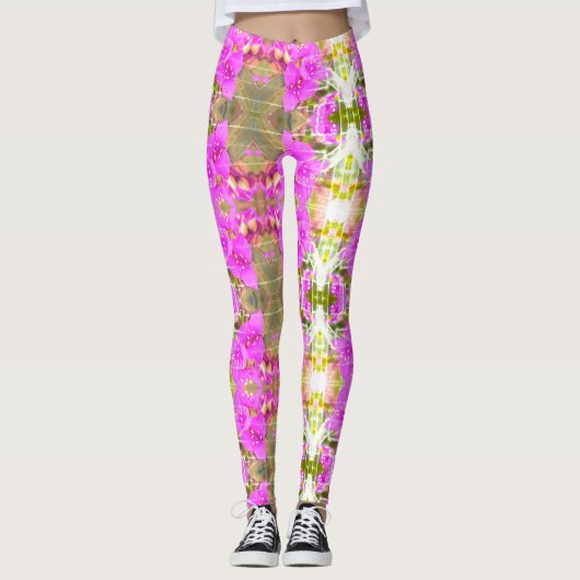 Leggings Lgngs de fleur de Tradescantia de raisin Concorde (Devant)