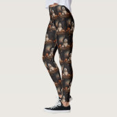 Leggings Lhasa Apso Citrouille Halloween effrayant (Gauche)