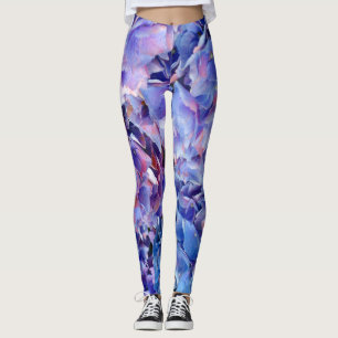 Leggings L'hortensia abstrait fleurit le fonctionnement de