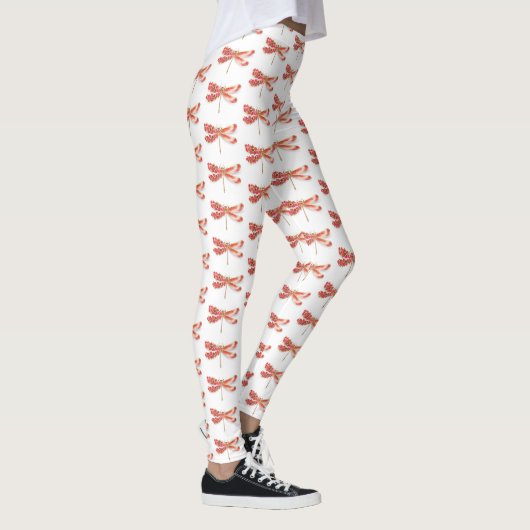 Leggings libellule de fleurs avec sakura de bijoux (Droite)