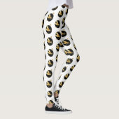 Leggings libellule d'or en cercle noir (Droite)