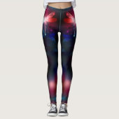 Leggings libellule rouge brillante (Devant)