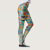 Leggings Libellules Colorées Et Roses Patchwork (Droite)
