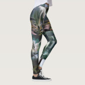 Leggings licolons blancs longs licorne faune (Droite)