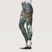 Leggings licolons blancs longs licorne faune (Gauche)