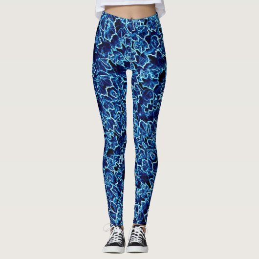 Leggings Lierre bleu givré (Devant)