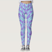 Leggings Light Amethyst and Pale Aqua Pattern (Devant)