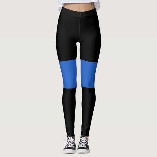 Leggings Ligne Bleue Mince Drapeau symbole de solidarité po (Devant)