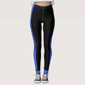 Leggings Ligne Bleue Mince - Femme Bleue Mince (Devant)