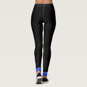 Leggings Ligne Bleue Mince - Femme Bleue Mince (Dos)