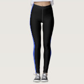 Leggings Ligne Bleue Mince - Pas de Badge Amour Plus Grand (Devant)