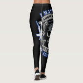 Leggings Ligne bleue mince police de chien de garde de (Dos)
