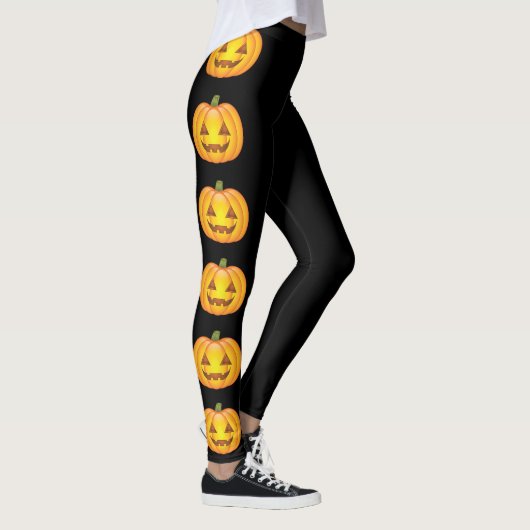Leggings Ligne Citrouille Halloween (Droite)
