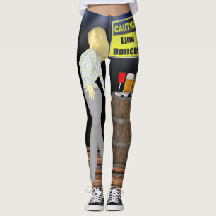 Leggings Ligne Danser Les Femmes Avec Un Signal De Prudence