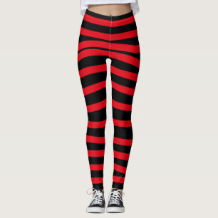 Leggings ligne rouge noire légumineuses à coeur graphique