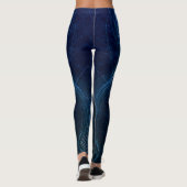 Leggings Lignes Abstraites bleu foncé (Dos)