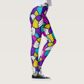 Leggings Lignes Abstraites colorées Motif transparent (Droite)