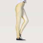 Leggings Lignes abstraites dorées (Droite)