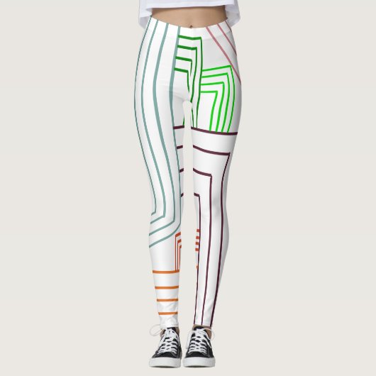 Leggings Lignes Art Déco (Devant)