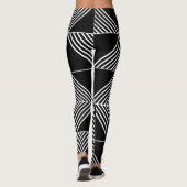 Leggings Lignes Art Déco Noir (Dos)