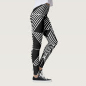 Leggings Lignes Art Déco Noir (Droite)
