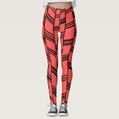 Leggings Lignes Art Déco saumon (Devant)