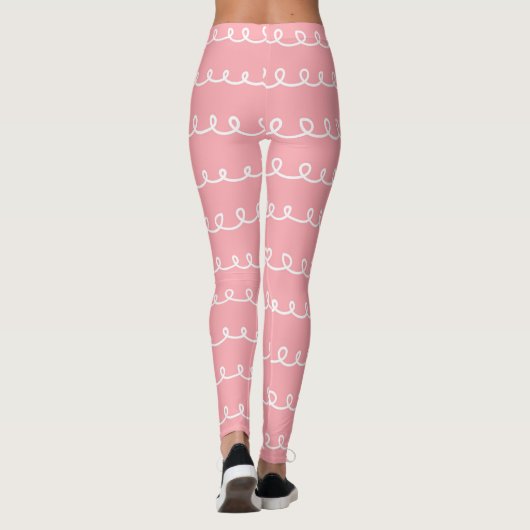 Leggings Lignes blanches roses (Dos)
