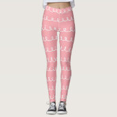 Leggings Lignes blanches roses (Devant)