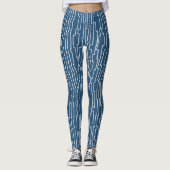 Leggings Lignes de circuit blanc (Devant)