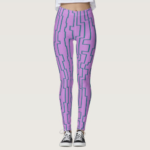 Leggings Lignes de circuits turquoises