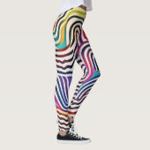 Leggings Lignes de couleur ondulées (Droite)